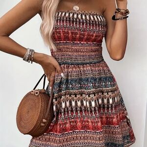 Strapless summer dress